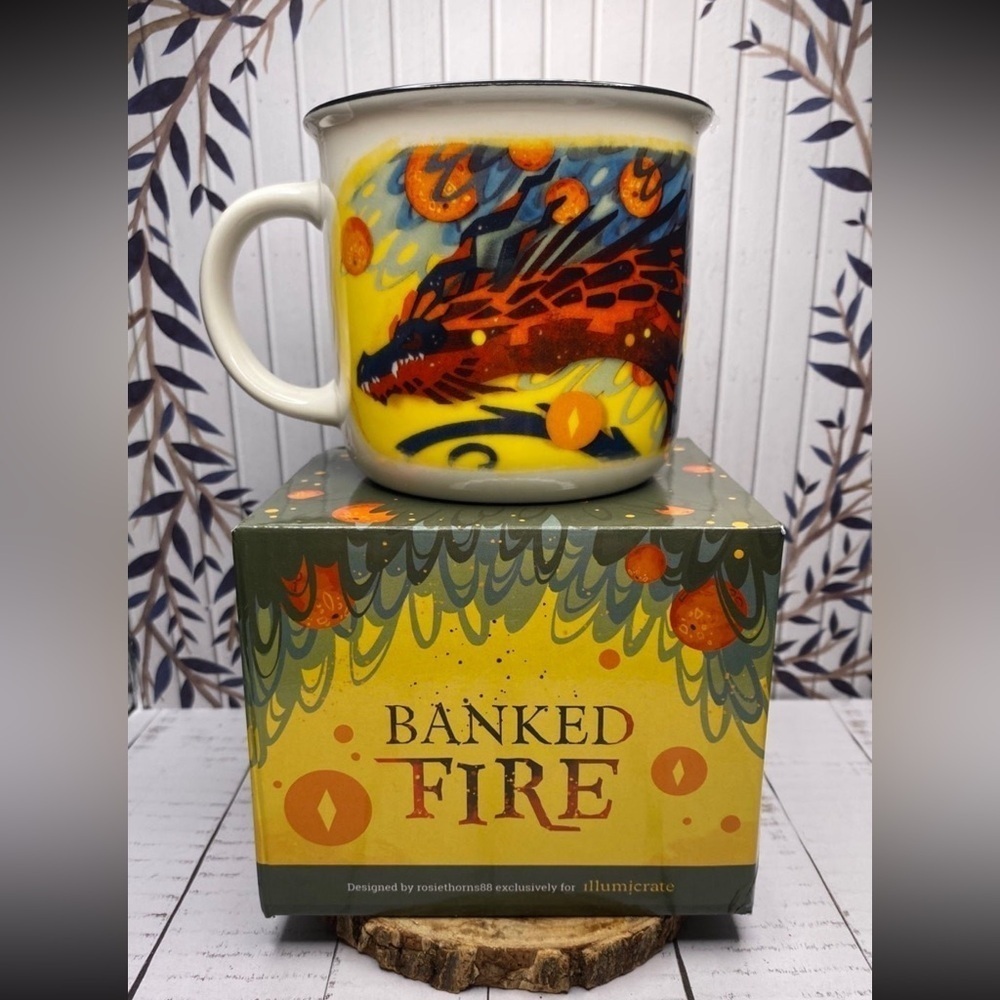 Illumicrate Banked Fire Exclusive Mug Dragon Fantasy Bookish Collectible w/ Box
